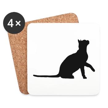 Cat Animal Cat Pet Cats Kitten Animals - Coasters (set of 4) - white - Front