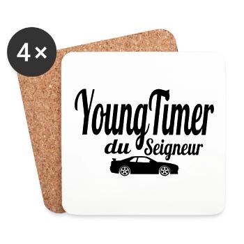 youngtimer du seigneur - Dessous de verre (lot de 4) - blanc - Devant