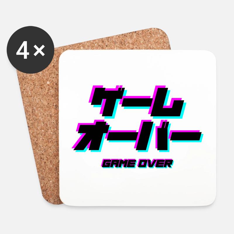 GAME OVER - Untersetzer (4er-Set) - Weiß