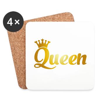 Queen - Coasters (set of 4) - white - Front