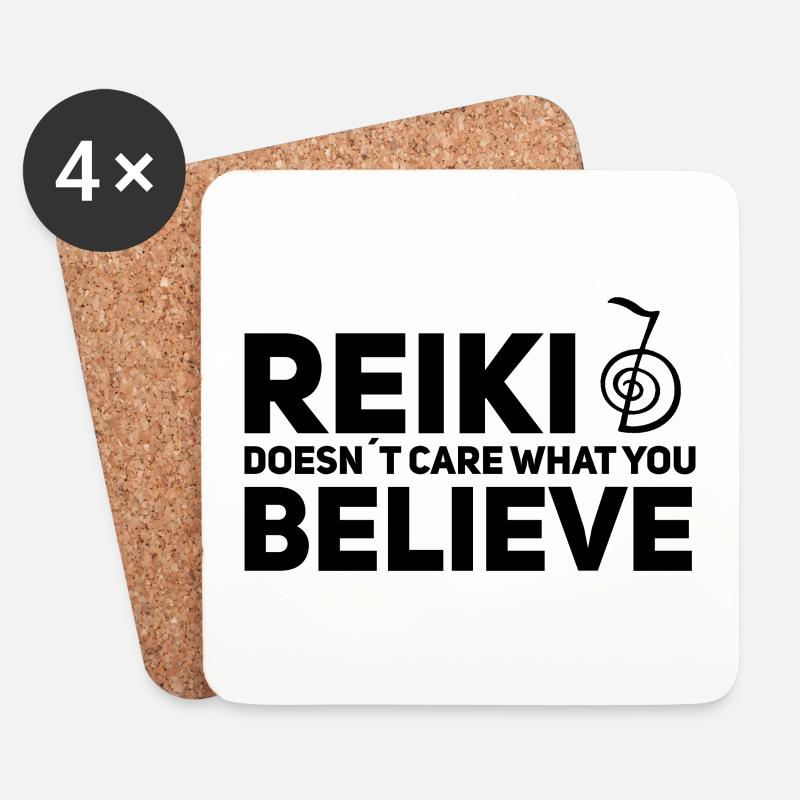 Reiki Therapeuten - Untersetzer (4er-Set) - Weiß