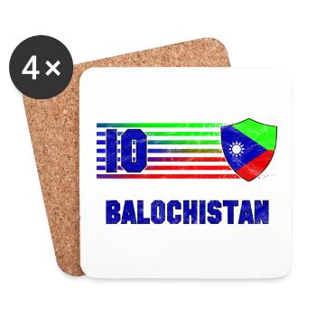 Balochistan Football Team - Coasters (set of 4) - white - Front