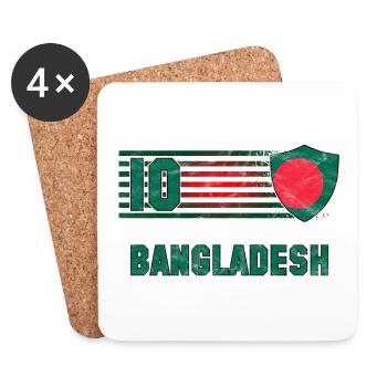 Équipe du Bangladesh de football - Dessous de verre (lot de 4) - blanc - Devant