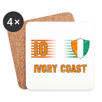 Ivory Coast Football Team - Coasters (set of 4) - white - Front