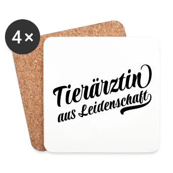 Tierärztin aus Leidenschaft - Untersetzer (4er-Set) - Weiß - Vorne