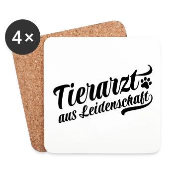 Tierarzt aus Leidenschaft - Untersetzer (4er-Set) - Weiß - Vorne