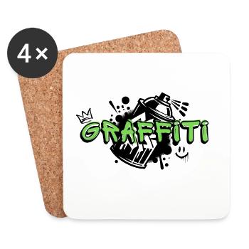 Graffiti - Coasters (set of 4) - white - Front
