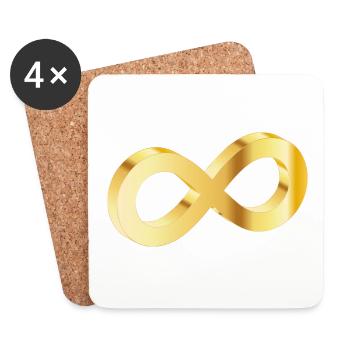 Infinity gold - Coasters (set of 4) - white - Front