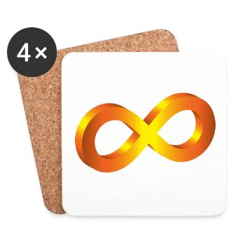 Unendlichkeit - Untersetzer (4er-Set) - Weiß - Vorne