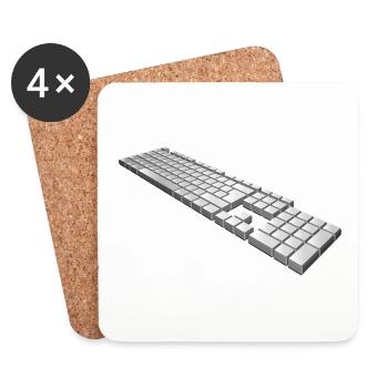 keyboard - Coasters (set of 4) - white - Front