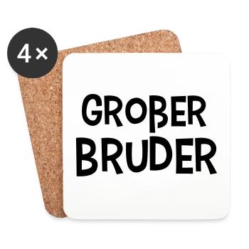 Großer Bruder - Untersetzer (4er-Set) - Weiß - Vorne