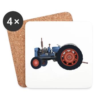 Traktor - Untersetzer (4er-Set) - Weiß - Vorne