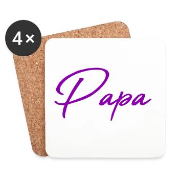 VALENTINSTAG. PAPA. VATERTAG. ALLES GUTE ZUM GEBURTSTAG - Untersetzer (4er-Set) - Weiß - Vorne