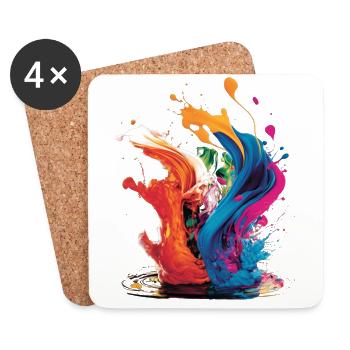 A Splash Of Colors - Coasters (set of 4) - white - Front