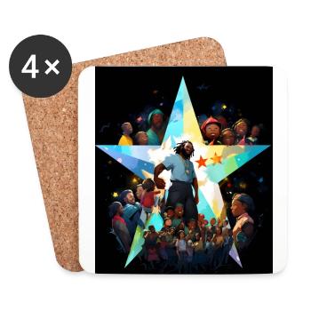 Return of the glory - Dessous de verre (lot de 4) - blanc - Devant