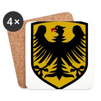 The German fans - Coasters (set of 4) - white - Front