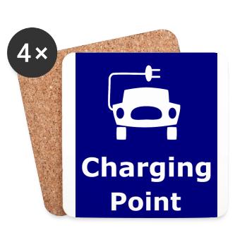 Space to charge - Coasters (set of 4) - white - Front