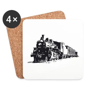 Vintage Train - Coasters (set of 4) - white - Front