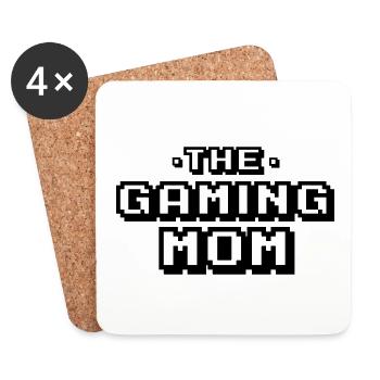 Gaming Mom Geschenk Gamerin - Untersetzer (4er-Set) - Weiß - Vorne