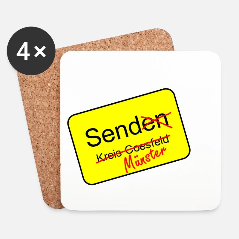 Send Münster - Untersetzer (4er-Set) - Weiß