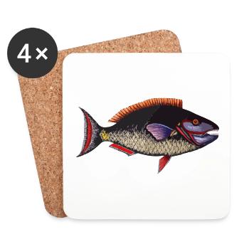 fish - Coasters (set of 4) - white - Front