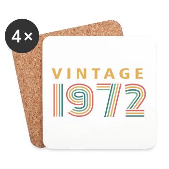 vintage 1972 - Coasters (set of 4) - white - Front