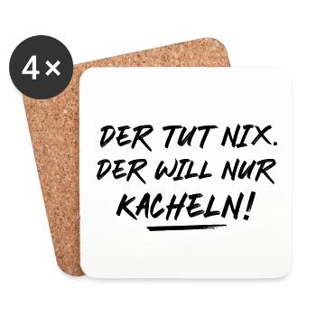 Fliesenleger Geschenkidee - Untersetzer (4er-Set) - Weiß - Vorne