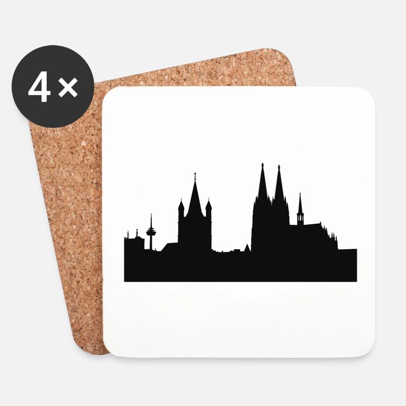Köln - Untersetzer (4er-Set) - Weiß