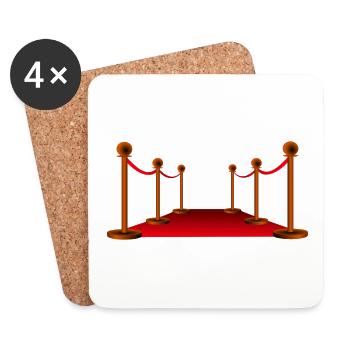 Roter Teppich - Untersetzer (4er-Set) - Weiß - Vorne