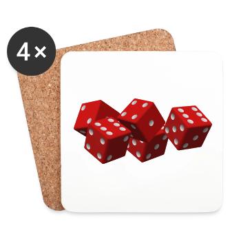 cube - Coasters (set of 4) - white - Front