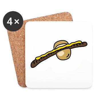 Coburger Bratwurst - Coasters (set of 4) - white - Front