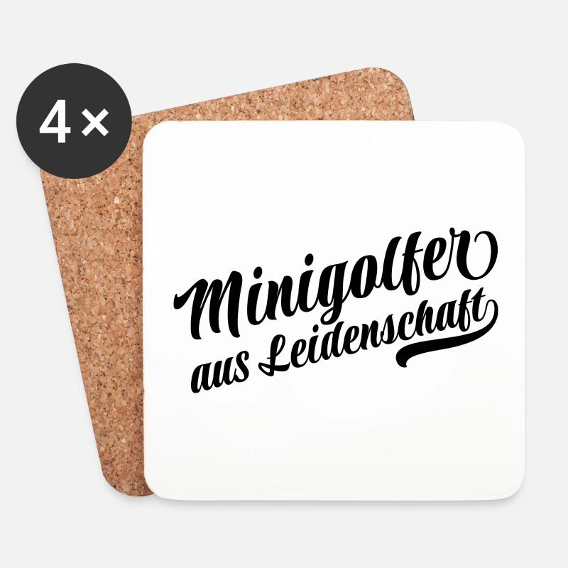 Minigolfer aus Leidenschaft - Untersetzer (4er-Set) - Weiß