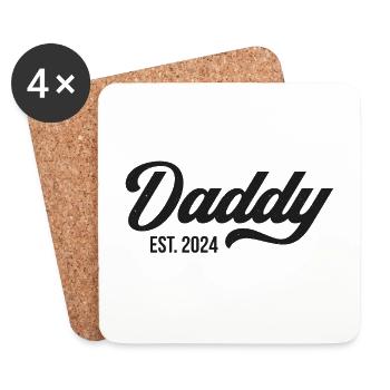 Daddy Est 2024 - Coasters (set of 4) - white - Front