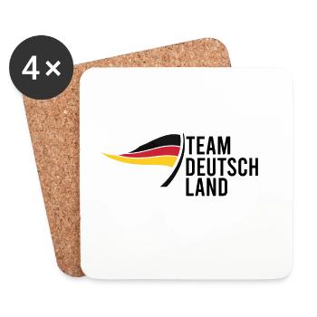 team deutschland - Untersetzer (4er-Set) - Weiß - Vorne