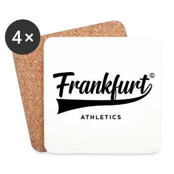 Frankfurt Athletics Hessen 069 FFM Ebbelwoi - Untersetzer (4er-Set) - Weiß - Vorne