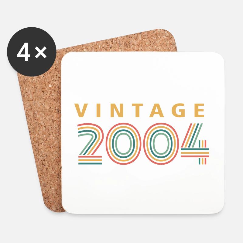 vintage 2004 - Coasters (set of 4) - white