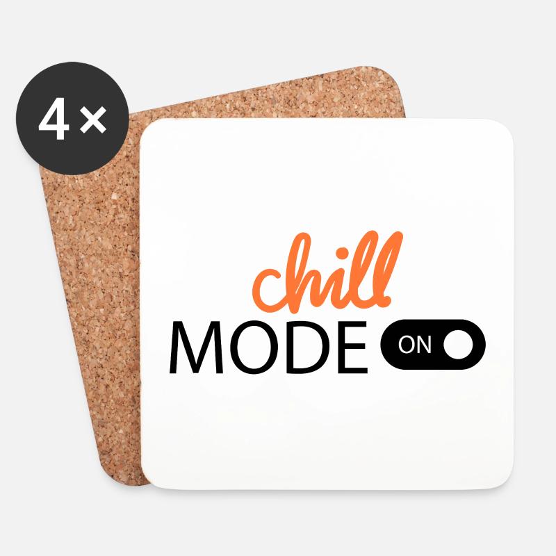 Chill Mode - Untersetzer (4er-Set) - Weiß