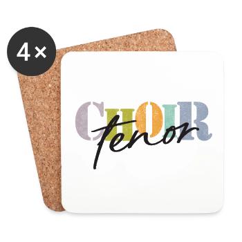 Choir - Tenor singer - Coasters (set of 4) - white - Front