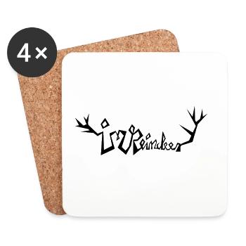 I love Reindeer - Coasters (set of 4) - white - Front