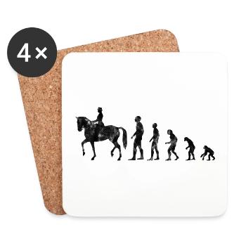 Dressage Dressage Dressage Cavalier Évolution - Dessous de verre (lot de 4) - blanc - Devant