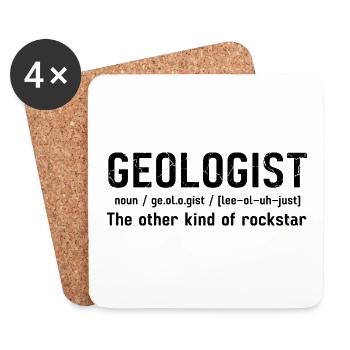 Professeur de géologie Géologue Étudiant en géologie - Dessous de verre (lot de 4) - blanc - Devant