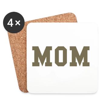 MOM – Bold College Style for Mother's Day - Coasters (set of 4) - white - Front