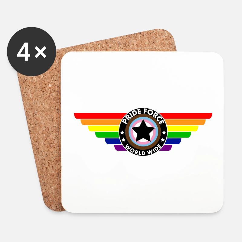 pride force, world wide - Untersetzer (4er-Set) - Weiß