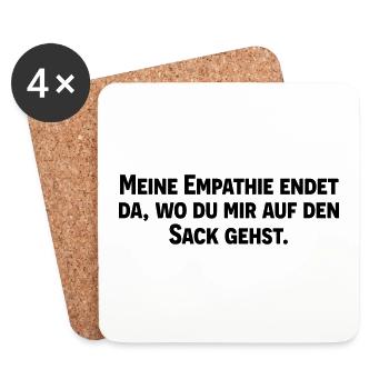 Meine Empathie endet wo du mir auf den Sack gehst - Untersetzer (4er-Set) - Weiß - Vorne