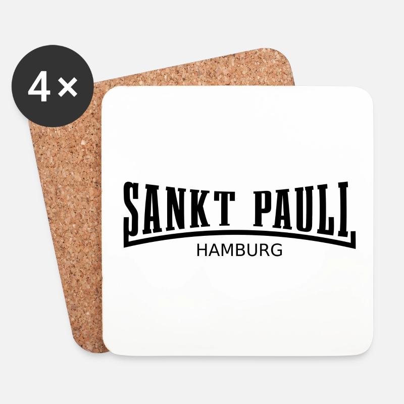 Sankt Pauli Hamburg - Untersetzer (4er-Set) - Weiß