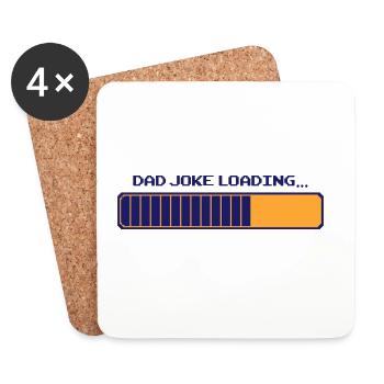 Dad Joke Loading – Pixelbar - Coasters (set of 4) - white - Front