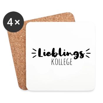 Lieblingskollege - Untersetzer (4er-Set) - Weiß - Vorne