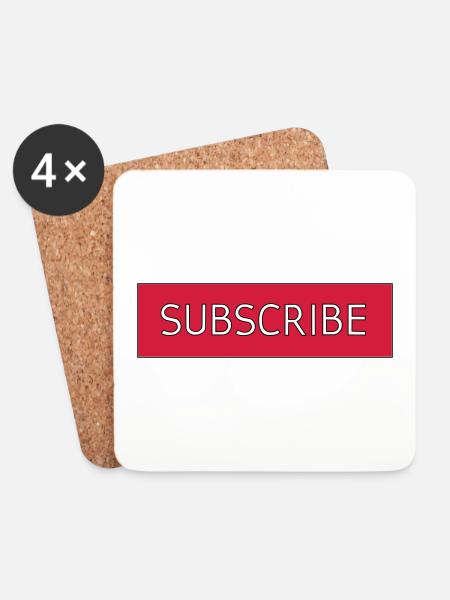 Subscribe - Untersetzer (4er-Set) - Weiß