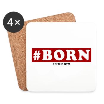 #Born Dans le gymnase Fitness Entraînement sportif - Dessous de verre (lot de 4) - blanc - Devant