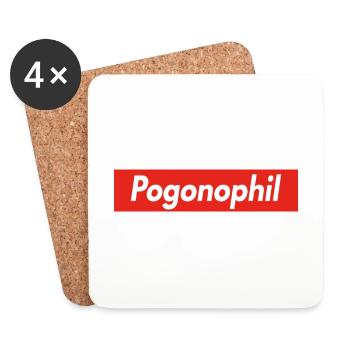 Pogonophil - Untersetzer (4er-Set) - Weiß - Vorne